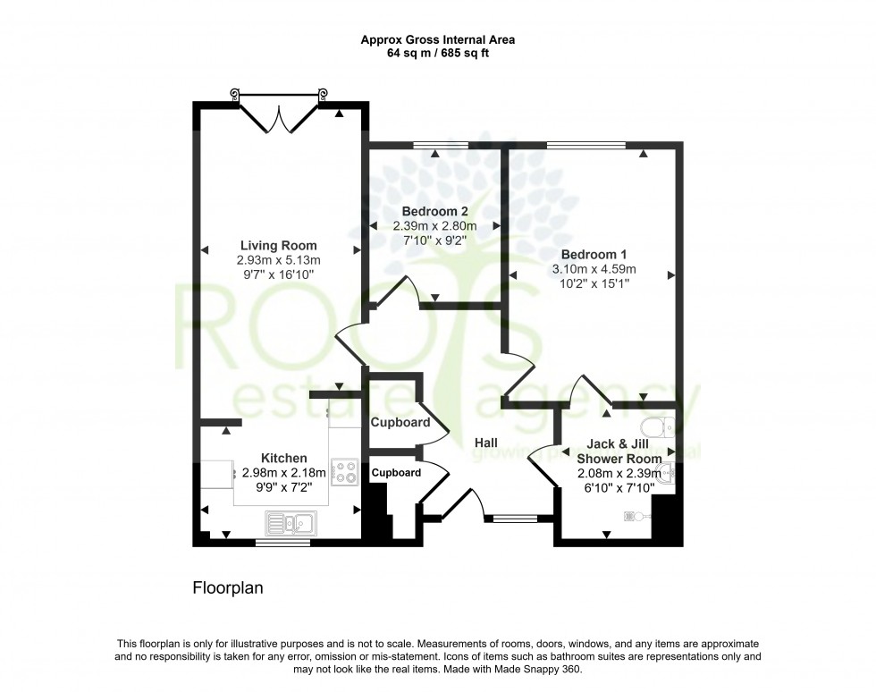 Floorplan for Bluecoats, Thatcham, Berkshire